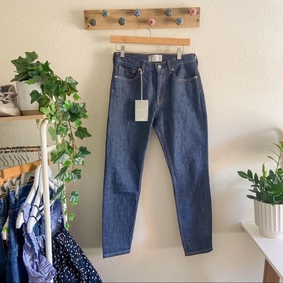 Everlane | The Mid Rise Skinny Jean Dark Indigo 27 - Picture 2 of 9